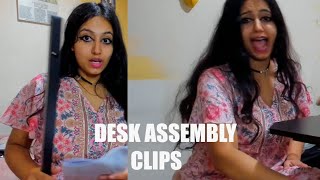 PAINFUL CRINGE DESK ASSEMBLY VLOG  Highlights  CubiCubi Gaming Desk  LOVE IT [upl. by Kowal]