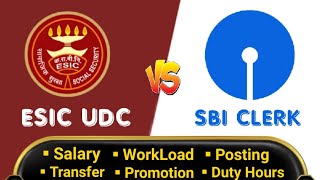 ESIC UDC vs SBI CLERK 🔥 Which is better ESIC UDC ESIC2022 SBI2022 [upl. by Asenej]