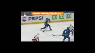 Jonathan Lekkerimaki  first NHL goal  Vancouver Canucks firstnhlgoal hockey nhlgoalies nhl [upl. by Renell]