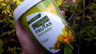 APLICAÇÃO DE FORTH FRUTAS NAS MINHAS FRUTÍFERAS EM VASOS forthjardim [upl. by Ardnikat]