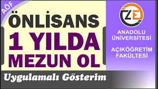 AÖF 2 Yıllık Önlisans En Az Kaç Yılda Biter  Mezun Olunur [upl. by Derwin]