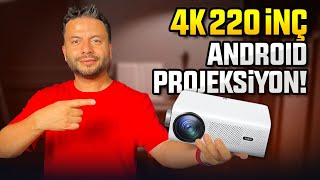 4K 220 inç Android projeksiyon Vankyo Leisure 495w inceleme [upl. by Helene]