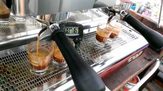 Astoria Tanya SAE 2 Group  machine test 2x2 shot Espresso [upl. by Colyer]