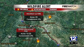 Level 1 evacuations for two grass fires in Shady Cove Applegate Valley [upl. by Redan619]