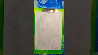 Rabindranath Thakur drawing easy for kids how to draw Rabindranath Tagore drawing shorts [upl. by Hansiain587]