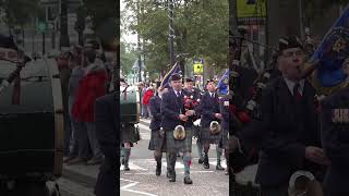 pipeband lead 2024 remembrancesunday military amp veterans parade in Perth scotland reels [upl. by Nigle659]