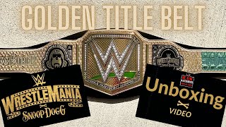 WWE Wrestlemania 39 SuperstoreExclusive 21 of 39Snoop Dogg Golden Title BeltUnboxing Review Video [upl. by Blondie176]