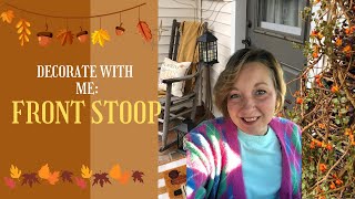 Fall Series Front Stoop Decorate With Me [upl. by Ilenay]