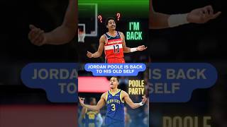 Jordan Poole IS BACK [upl. by Ardnuhsal]