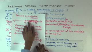 Riemann series rearrangement theorem statement and proof idea part 2 [upl. by Doersten]