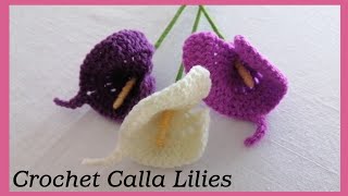 Crochet Calla Lilies flowers [upl. by Conyers696]