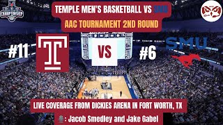 Temple Mens Basketball vs SMU  AAC Tournament Second Round [upl. by Julietta]