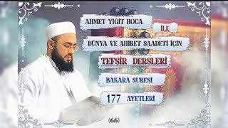 TEFSİR DERSLERI  66 DERS  BAKARA SURESİ  177 [upl. by Nanfa]