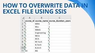 146 How to overwrite data in excel using ssis [upl. by Althea721]