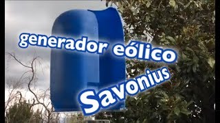 Generador eólico vertical SAVONIUS vídeo final [upl. by Nonahs]