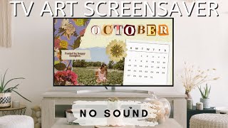 October Inspo and Calendar TV Art Screensaver  Fall Inspo 1 Image  2 Hr  No Sound  DIY Frame TV [upl. by Uno75]