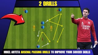 Mikel Arteta Arsenal Passing Drills to Improve Your Soccer Skills  2 Drills [upl. by Lanor30]