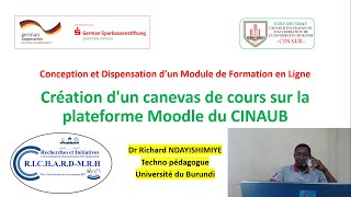 Création dun canevas de cours sur Moodle [upl. by Edak]