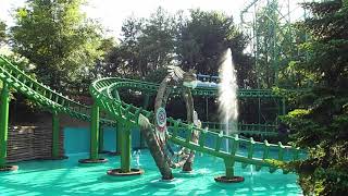 Shaman Rollercoaster on ride pov Gardaland Theme Park Italy [upl. by Enreval]