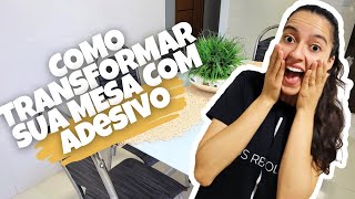 Como LAQUEAR Mesa de Vidro de Forma FÁCIL  BRANCO LACA  ADESIVO  ENVELOPARA MESA  Lari Corina [upl. by Justina]