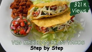 Veg Mexican Bean Tacos  Step by Step Recipe  Veg Tacos Recipe Food Fiestaa [upl. by Rodge880]