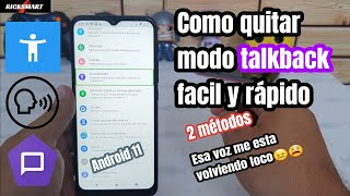 Como quitar modo talkback de mi android apagar la voz que habla sola samsung Huawei Motorola etc [upl. by Anilef]