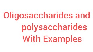 oligosaccharides amp polysaccharides with examples Lec 5 [upl. by Yelich253]