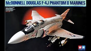 Tamiya  F4J Phantom II Marines  132 Scale Model  In Box Review [upl. by Snave]