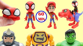 Spidey And His Amazing Friends Ultimate Adventures  1 Hour Of Superhero Toy Videos For Kids [upl. by Kelton]