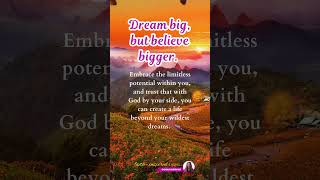 Dream Big Believe Bigger🌟✨  Donna Burgher  FaithInspired Living [upl. by Barbabas]