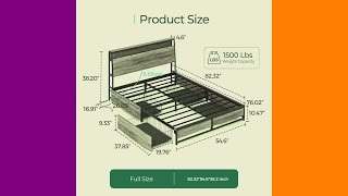 10 Best Full Bed With Storage June 2024 [upl. by Enellek]