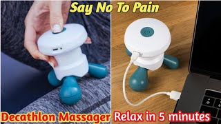 Decathlon Rechargeable Body Massager  Aptonia Vibrating Electronic Massaging Tool [upl. by Eylloh]