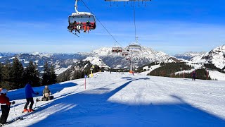 Skicircus Saalbach Hinterglemm Leogang Fieberbrunn  Ski fahren [upl. by Rochella104]