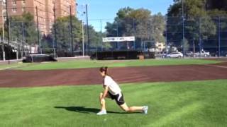 Womens Softball Dynamic warmup [upl. by Etnuaed]