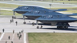 US Pilots Rush to Their Super Advanced 2 Billion Stealth Bomber [upl. by Etnod]