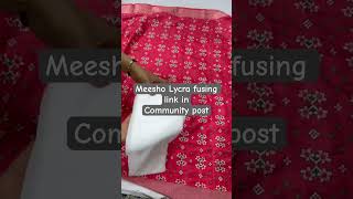 Tips to make perfect blouse lycra fusing meesho [upl. by Vergne594]