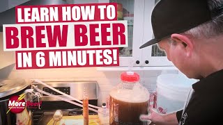 Learn HOW TO MAKE BEER in 6 MINUTES  MoreBeer Brewing Tutorials [upl. by Ahsimrac272]