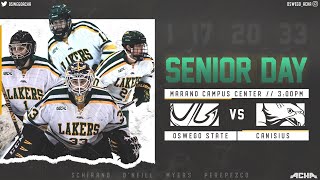 SENIOR NIGHT Oswego State ACHA vs Canisius College [upl. by Giorgia26]