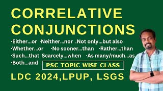 Conjunctions  PSC Topic Wise  LDC 2024  LPUP  LSGS [upl. by Redneval]