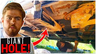 Using Blacking to Underbody Seal Our 20 Year Old Rustbucket Campervan [upl. by Teirtza757]