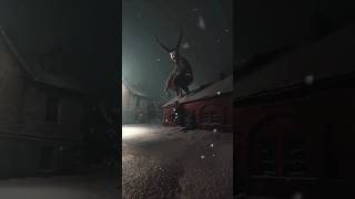 Krampus On Rooftop Scary shorts horror scary christmas cursed [upl. by Ettenyar]