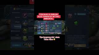 ITEM BUILD ALICE 2024  Mobile legends [upl. by Merriott]