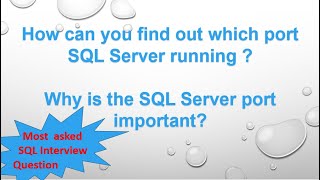 What is the default port SQL Server Identify SQL Server TCP IP port being used [upl. by Nilecoj833]