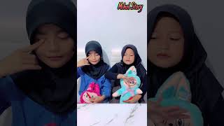 FEBY amp KAYLA MIMPI SERAM SAAT TIDUR BARENG BONEKA LABUBU😴😱trending comedy humor funny shorts [upl. by Ycaj]