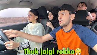 Driving husbands car for the first time😂  aj to meri car thuk jati🥲 extreme aggression [upl. by Ldnek]