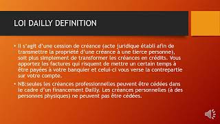 AFFACTURAGE LOI DAILLY ET EFFET DE COMMERCE [upl. by Celia]