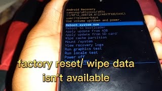 how to fix wipe datafactory reset option not available on Samsung [upl. by Enineg]