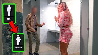 Switching Bathroom Signs Prank Part 8 [upl. by Ankney]