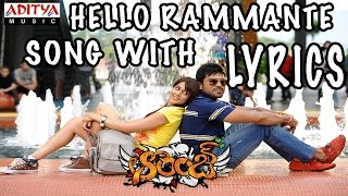 Hello Rammante Song With Lyrics  Orange Songs  Ram Charan Tej Genelia Harris Jayaraj [upl. by Chu]