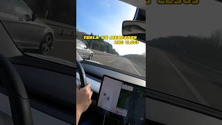 Tesla Model 3 Performance vs Mercedes AMG CLS63 on German autobahn [upl. by Moraj755]